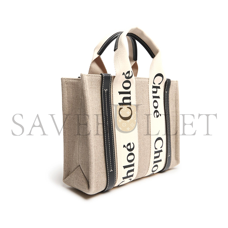 CHLOÉ WOODY SMALL CANVAS TOTE CHC22AS397 (26.5*20*8cm)